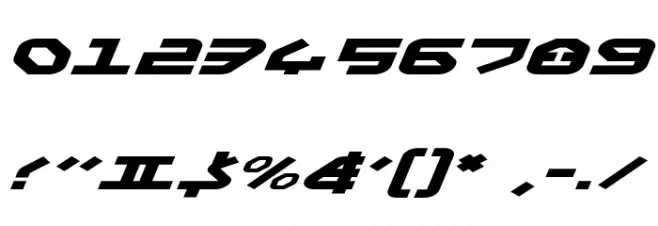 Yahren Expanded Italic フォント その他の文字