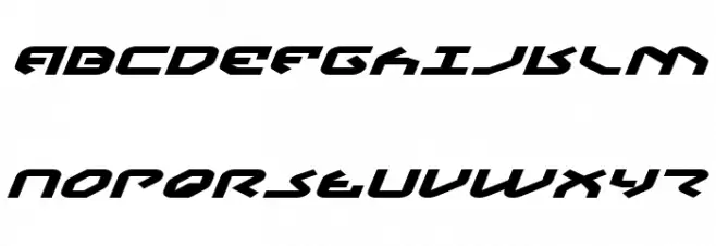 Yahren Expanded Italic Schriftart Groß