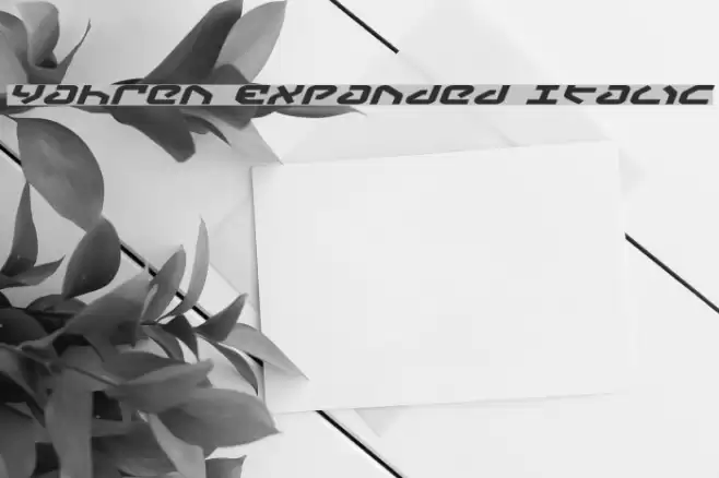 Yahren Expanded Italic フォント examples