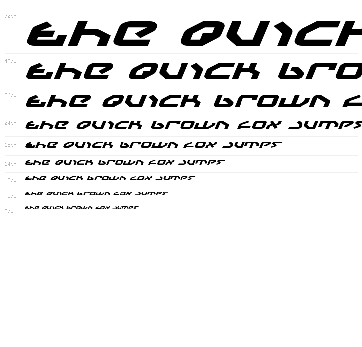 Yahren Expanded Italic Waterfall