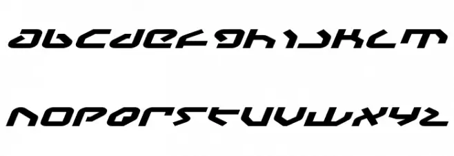 Yahren Expanded Italic خط أحرف صغيرة