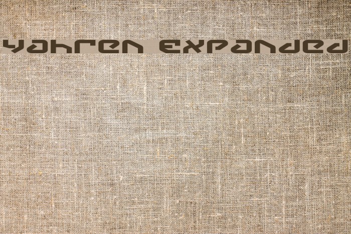Yahren Expanded Font examples