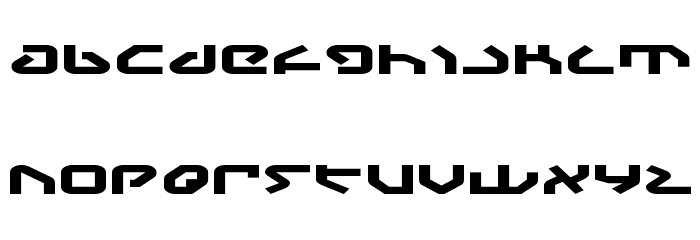 Yahren Expanded Font LOWERCASE
