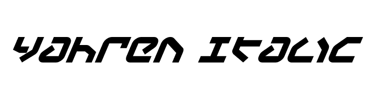 Yahren Italic  Free Fonts Download
