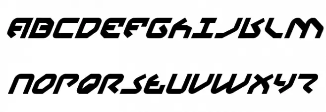 Yahren Italic خط أحرف كبيرة