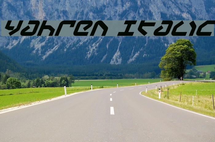 Yahren Italic Polices examples