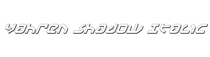 Yahren Shadow Italic Font