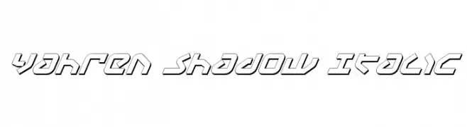Yahren Shadow Italic  les polices de caractères gratuit tlcharger