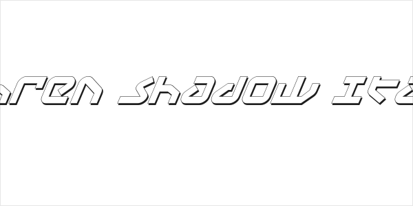 Yahren Shadow Italic Logo