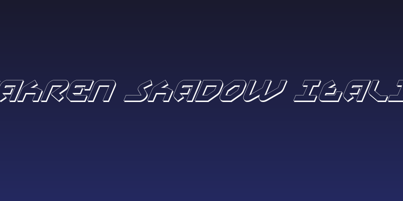 Yahren Shadow Italic Social Header