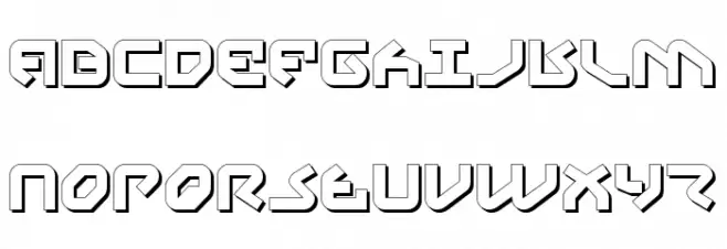 Yahren Shadow フォント 大文字