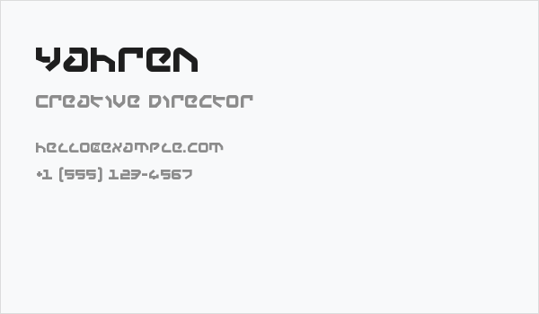 Yahren Business Card