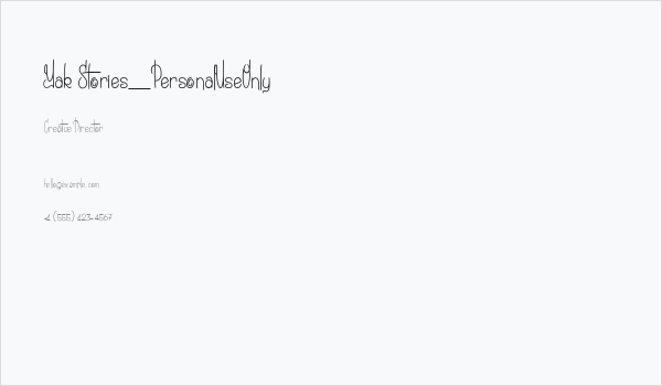 Yak Stories_PersonalUseOnly Business Card