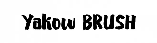 Yakow BRUSH  नि: शुल्क फ़ॉन्ट्स डाउनलोड