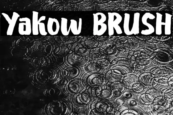 Yakow BRUSH Font examples