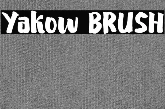 Yakow BRUSH Font examples