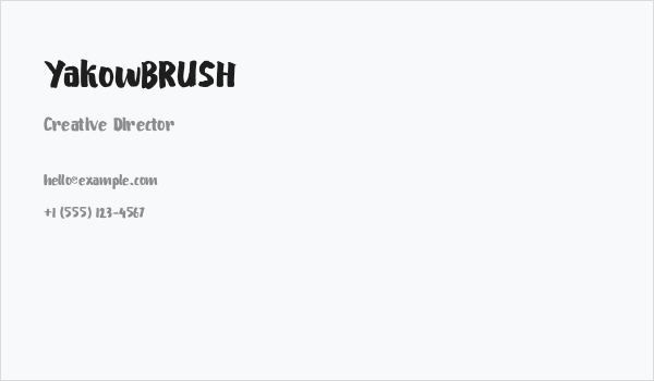 YakowBRUSH Business Card