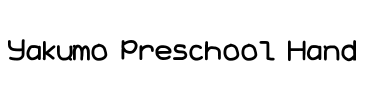 Yakumo Preschool Hand  font caratteri gratis
