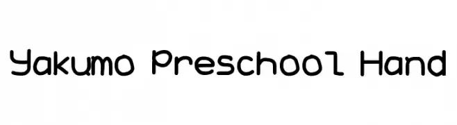 Yakumo Preschool Hand  baixar fontes gratis