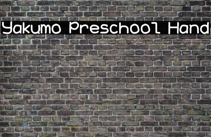 Yakumo Preschool Hand Font examples