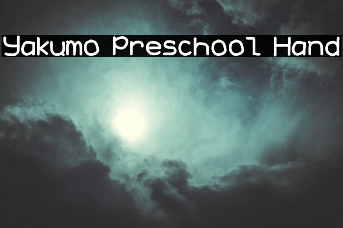 Yakumo Preschool Hand Font examples