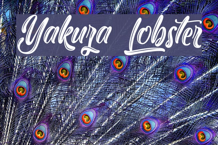 Yakuza Lobster Font examples