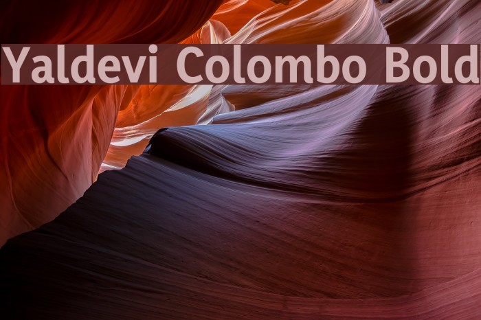 Yaldevi Colombo Bold Font examples
