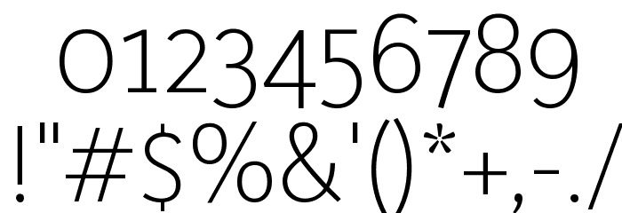 Yaldevi Colombo ExtraLight Font OTHER CHARS