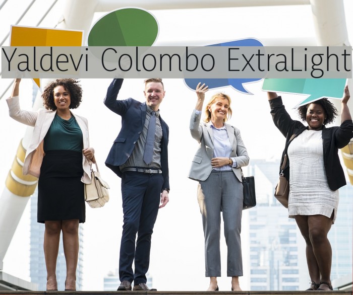 Yaldevi Colombo ExtraLight Font examples