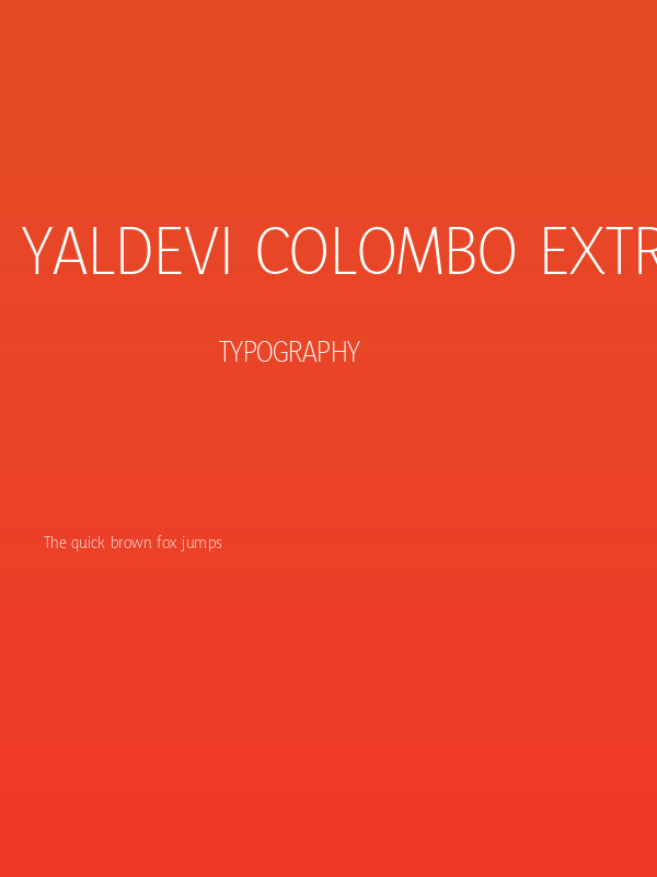 Yaldevi Colombo ExtraLight Poster