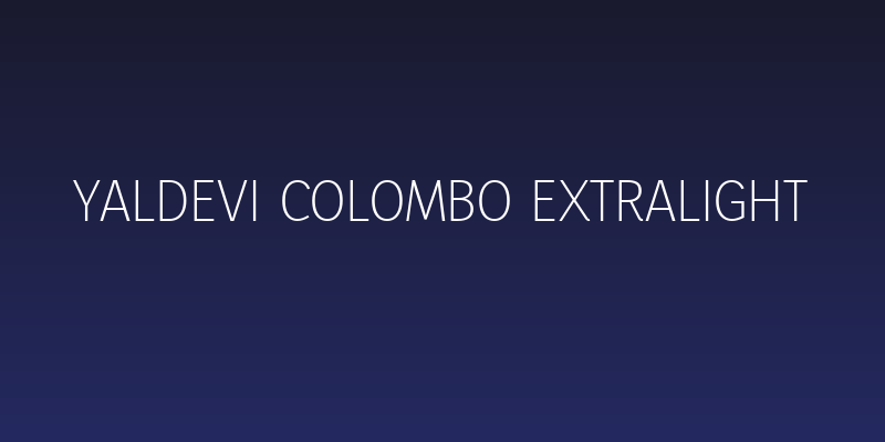 Yaldevi Colombo ExtraLight Social Header