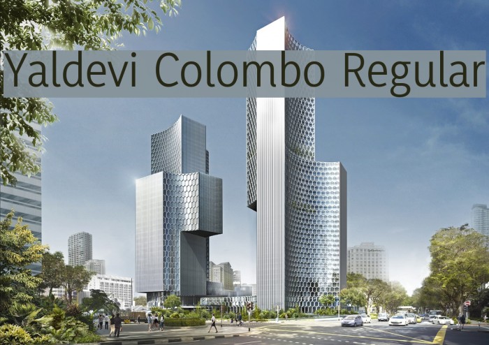 Yaldevi Colombo Regular Font examples