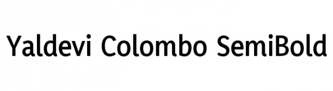 Yaldevi Colombo SemiBold  Frei Schriftart Herunterladen