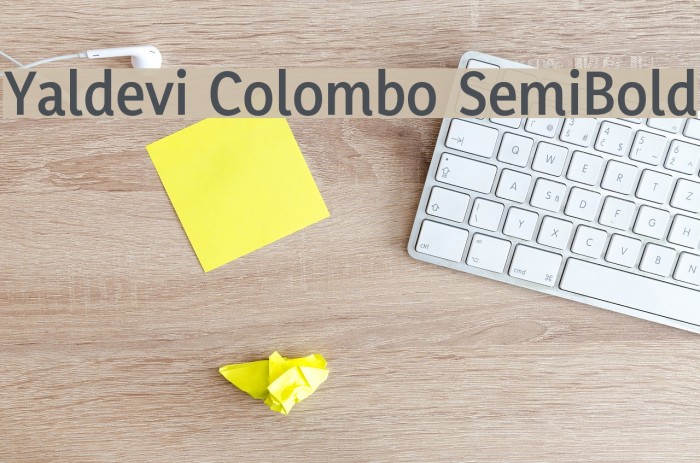 Yaldevi Colombo SemiBold Font examples