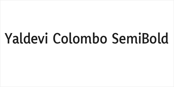 Yaldevi Colombo SemiBold Logo