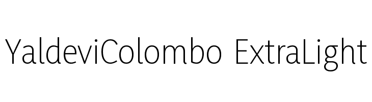 YaldeviColombo ExtraLight  नि: शुल्क फ़ॉन्ट्स डाउनलोड