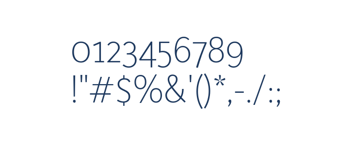 YaldeviColombo ExtraLight Other Characters