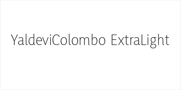 YaldeviColombo ExtraLight Logo