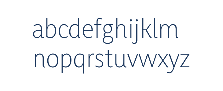 YaldeviColombo ExtraLight Lowercase