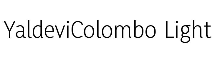 YaldeviColombo Light  font caratteri gratis