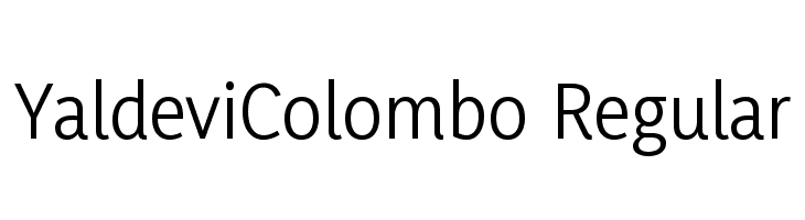YaldeviColombo Regular Fuentes