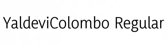 YaldeviColombo Regular  تنزيل الخطوط