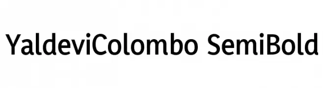 YaldeviColombo SemiBold  baixar fontes gratis