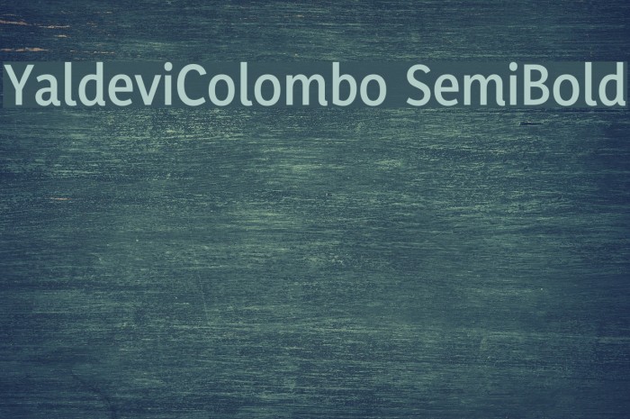 YaldeviColombo SemiBold Example 1