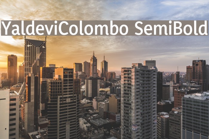 YaldeviColombo SemiBold Example 3