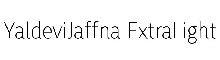 YaldeviJaffna ExtraLight  font caratteri gratis