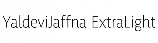 YaldeviJaffna ExtraLight  Fuentes Gratis Descargar