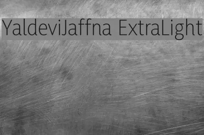 YaldeviJaffna ExtraLight Font examples