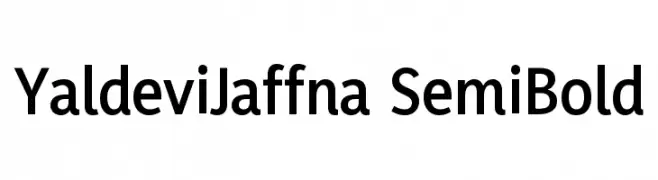 YaldeviJaffna SemiBold  font caratteri gratis