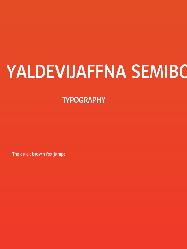 YaldeviJaffna SemiBold Poster
